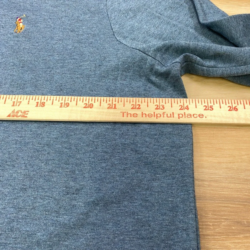 Polo Ralph Lauren Polo Men XL Classic Fit Cotton Heather Blue Heritage Casual